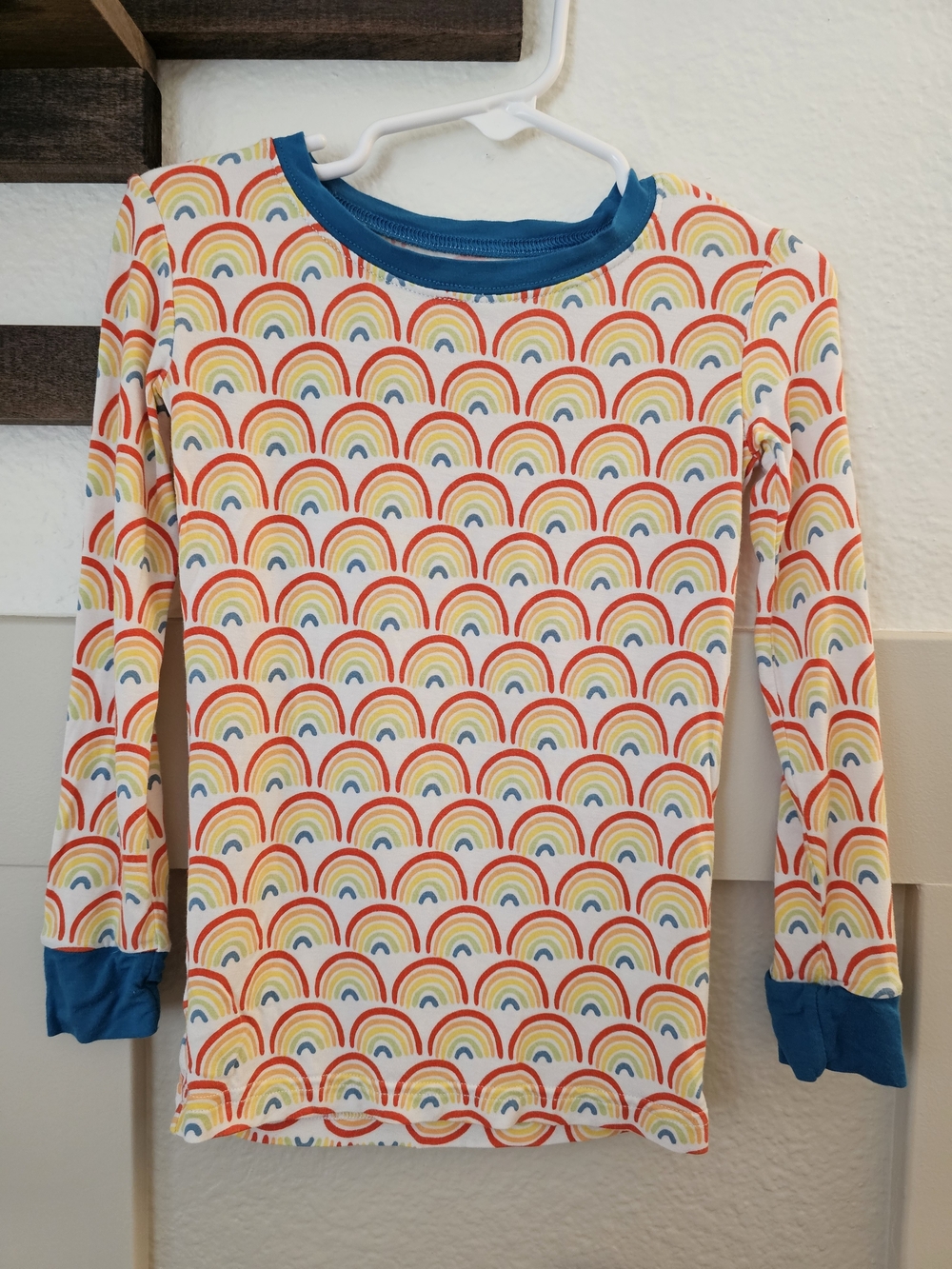 Little Sleepies Primary Rainbow Print 3T  Long Sleeve Top w/Pants set